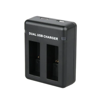 1 бр. за двухпортового конектор за USB двойно зарядно устройство, черни детайли за екшън камери