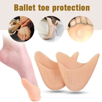 1 чифт силиконови балетни обувки за фитнес, защитен ръкав, супер меки балетные бахилы, защита на пръстите на краката
