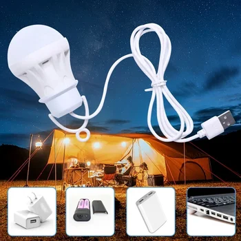 3 W/5 W/7 W USB Power Лампа Преносим Фенер Къмпинг Осветление с Открит Къмпинг Многофункционален Инструмент 5 В Led за Палатки, Къмпинг оборудване Туризъм Usb Лампа