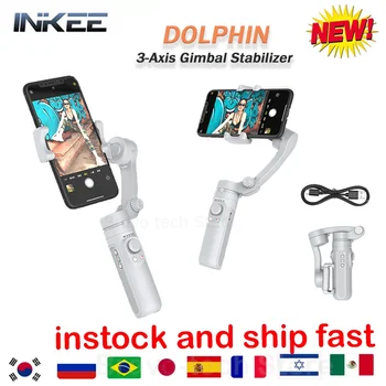 3-аксиален сгъваем кардан стабилизатор за смартфон INKEE DOLPHIN със статив Срещу разклащане, за мобилен телефон iphone huawei