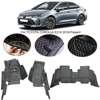 3D Full Surround За Toyota Corolla E210 2019-2025, авто подложка за пода, подложка за краката, Килим, Водоустойчив калъф от изкуствена кожа, Аксесоар