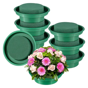 8 Опаковки кръгли купи от цветя пяна, комплект за създаване на цветя 