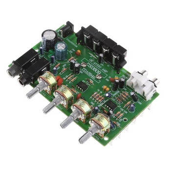 DX0809 Двуканална такса Усилвател на мощност 60 W, Hi-Fi Стерео Аудио Усилвател на Мощност Комплект Платка за регулиране на силата на звука и тон