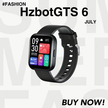 GTS 6 Мъжки Смарт часовник е Водоустойчив 100 Спортни Режими Bluetooth Мониторинг на състоянието на телефона Глобалната версия на Марката Hzbot За Android и IOS