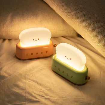 Led Сладък тостер за печене лампа на околната светлина, за малко прикроватной нощни шкафчета, Етажерка лампа Декоративна лампа за спални, тенис на нощна светлина