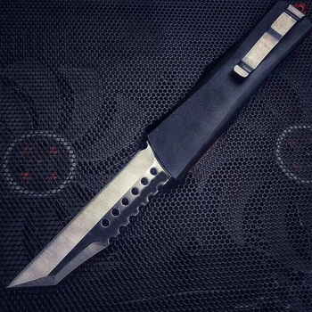 Micro OTF Tech Knife UT Series и D2 Стоманен нож Дръжката е от алуминиева сплав Джобен Нож за Самозащита на открито