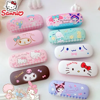 Sanrio Hello Kitty Кутия За Съхранение На Очила, Калъфи За Очила С Хубав Модел За Жени И Момичета, Преносими Седалките, Държач За Очила, Аксесоари За Подарък
