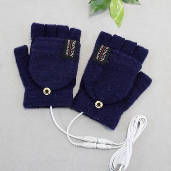 USB топли ръкавици с нагревател за ръце Ветроупорен преносими зимни ръкавици Удобни износоустойчиви за дома и офиса, Аксесоари