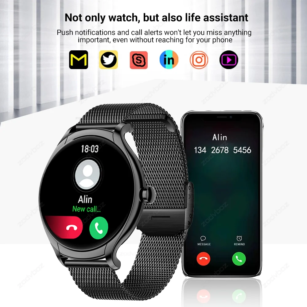 2023 Новите смарт часовници с Bluetooth-разговори, женски умен часовник ECG + ТОЧКИ, модерни дамски часовници, водоустойчиви гривни за момичета, мъжки за Android и IOS - 1