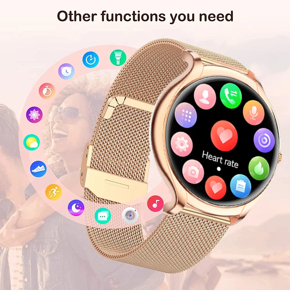 2023 Новите смарт часовници с Bluetooth-разговори, женски умен часовник ECG + ТОЧКИ, модерни дамски часовници, водоустойчиви гривни за момичета, мъжки за Android и IOS - 3