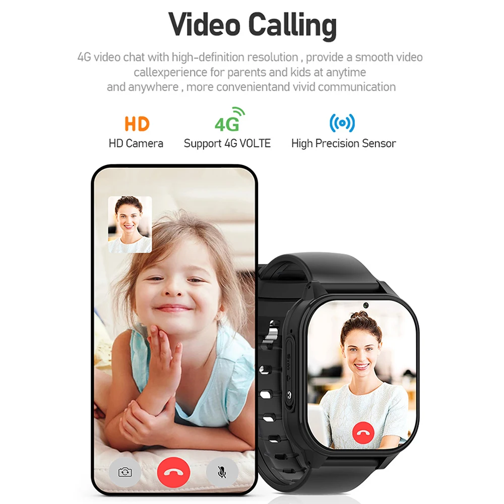 4G Умни часовници Детски SOS Повикване Видео HD Камера, GPS, Wifi СРЕЩА Точното положение на Умни часовници за деца Водоустойчива за IOS и Android - 2