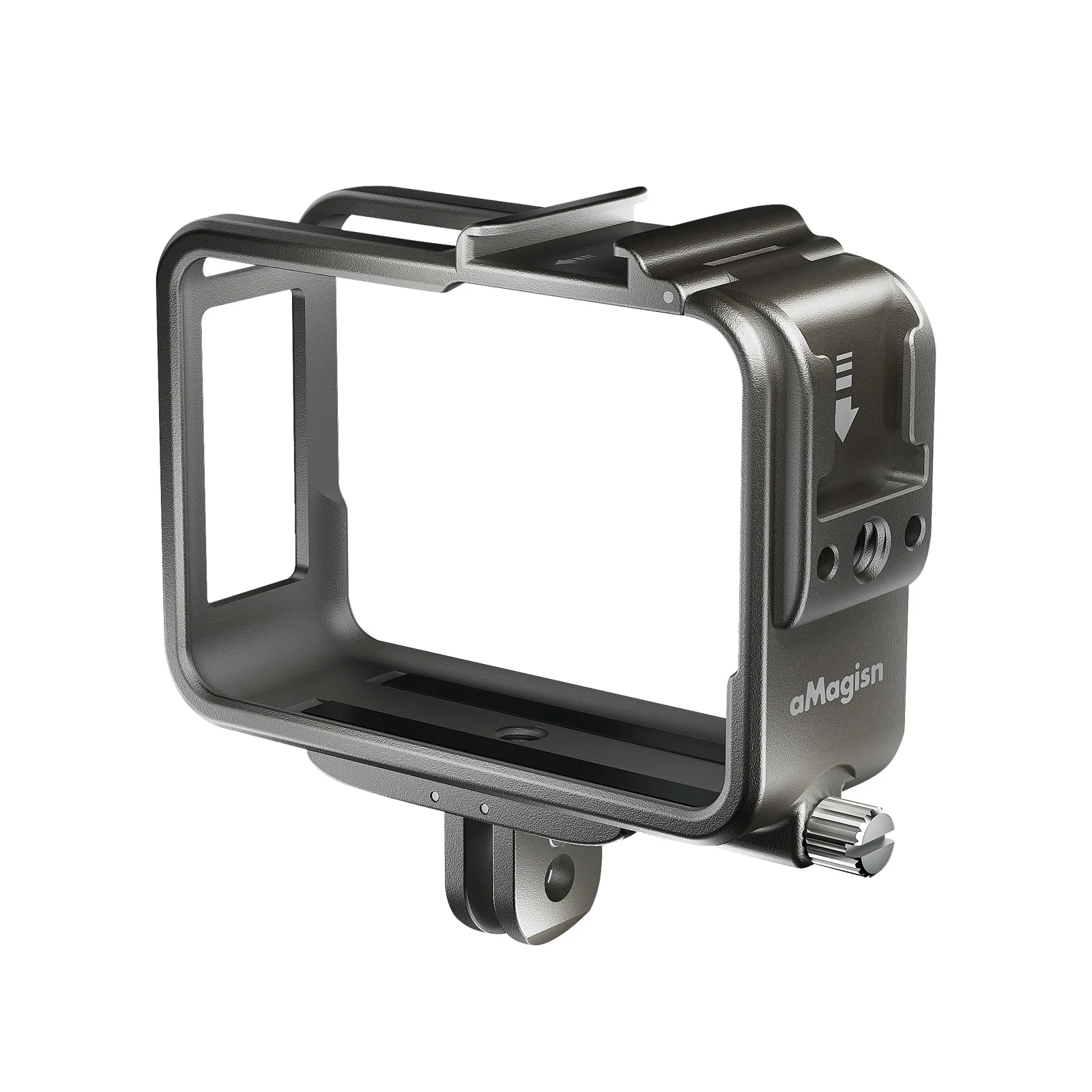 AMagisn за екшън камери Insta360 One RS, корпус от алуминиева сплав, клетка за зайче, студен накладки, усъвършенствана защитна рамка - 1