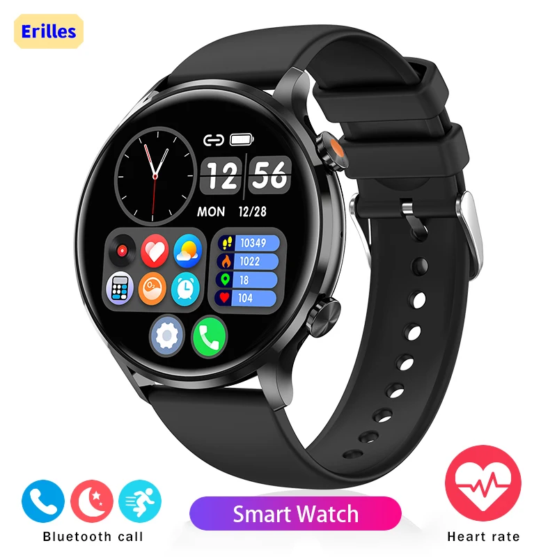 Erilles 2023 Нови Умен часовник 1,39 'инчов Смарт часовници Мъжки Дамски Bluetooth-предизвикателство Водоустойчив Фитнес За Android и IOS Smartwatch Часовници - 2