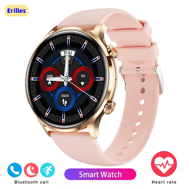 Erilles 2023 Нови Умен часовник 1,39 'инчов Смарт часовници Мъжки Дамски Bluetooth-предизвикателство Водоустойчив Фитнес За Android и IOS Smartwatch Часовници - 4