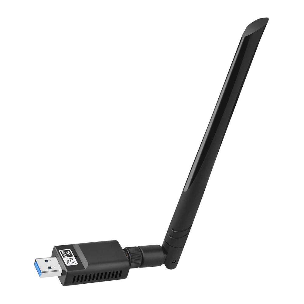 USB3.0 WiFi 6 Адаптер Високоскоростна мрежова карта 1800 Mbps с антена, безжичен ключ, мрежова карта за настолен лаптоп - 3
