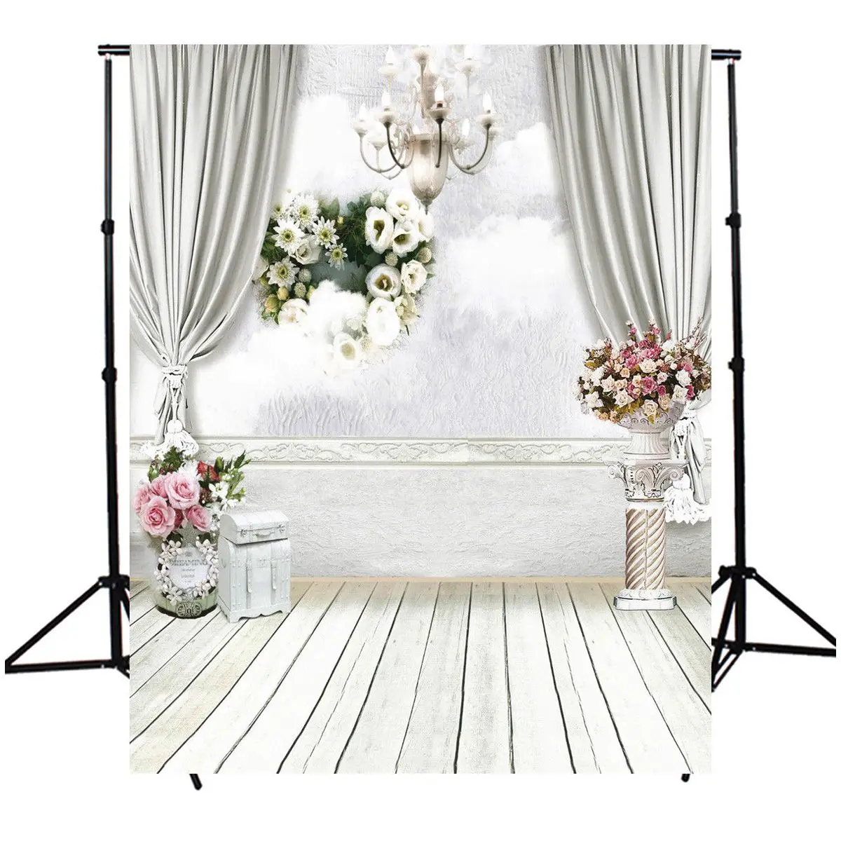 Бяла завеса размер 5х7 фута, студиен фон за снимки на цветя, на фона на секс - 1