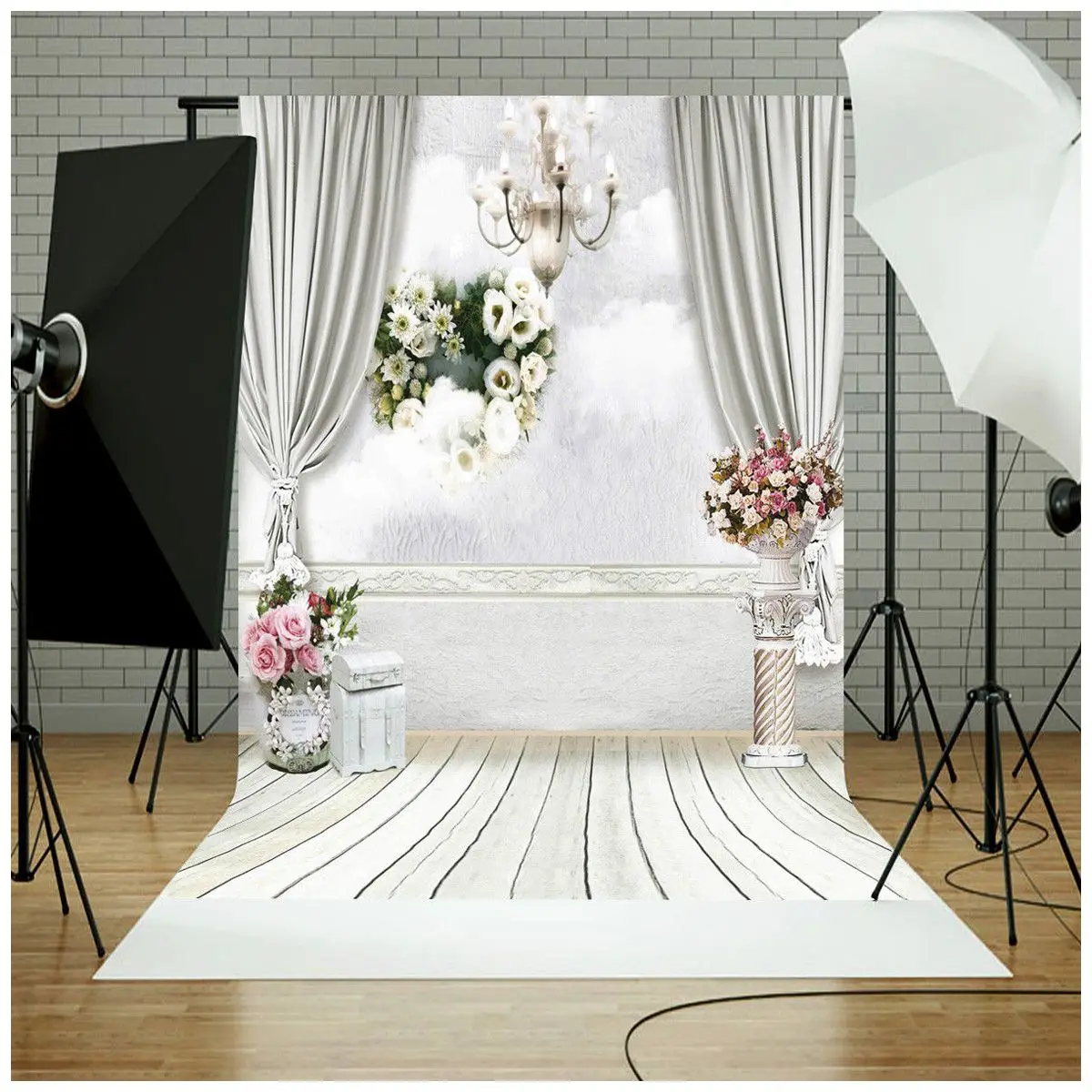 Бяла завеса размер 5х7 фута, студиен фон за снимки на цветя, на фона на секс - 3