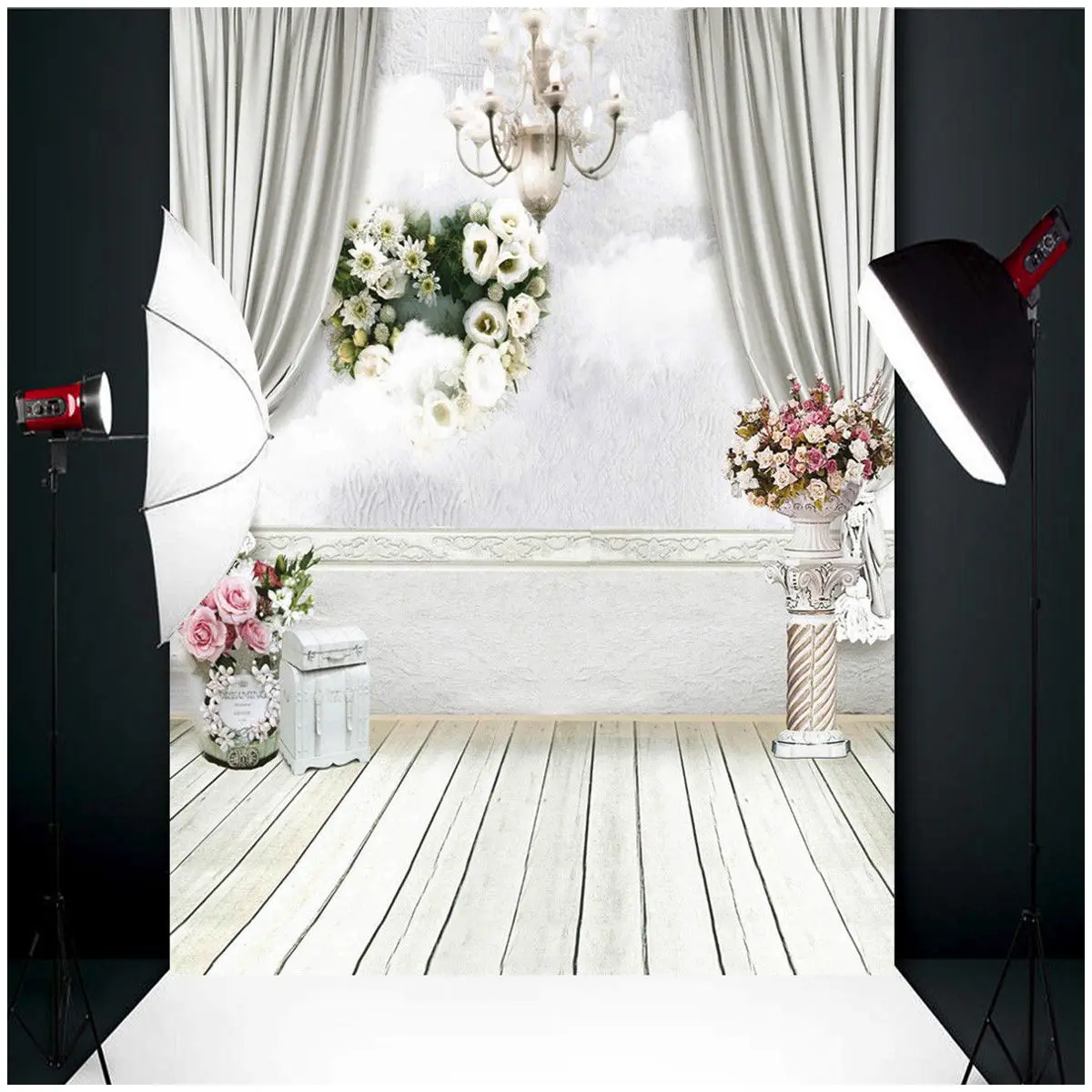 Бяла завеса размер 5х7 фута, студиен фон за снимки на цветя, на фона на секс - 4