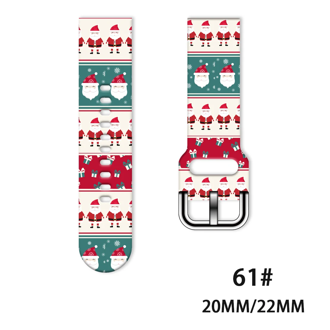 Весела Коледа от 20 мм и Каишка с принтом за Samsung Galaxy Watch 5/4 40 мм 44 мм 4Classic 42 мм и 46 мм Взаимозаменяеми гривна 22 мм за 5Pro - 4