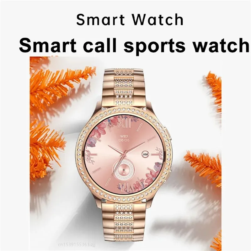 Дамски Смарт часовници AK53 с Bluetooth-набор от повикване, да 1,32-инчов HD-Голям екран, женски спортен тракер за фитнес, умни часовници - 2