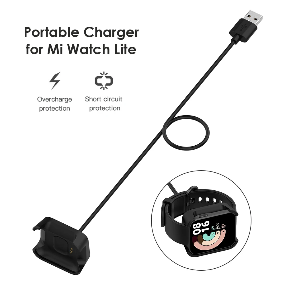 Зарядно устройство за Xiaomi Mi Watch Lite Redmi Watch USB-кабел За зареждане, докинг станция за люлка - 3
