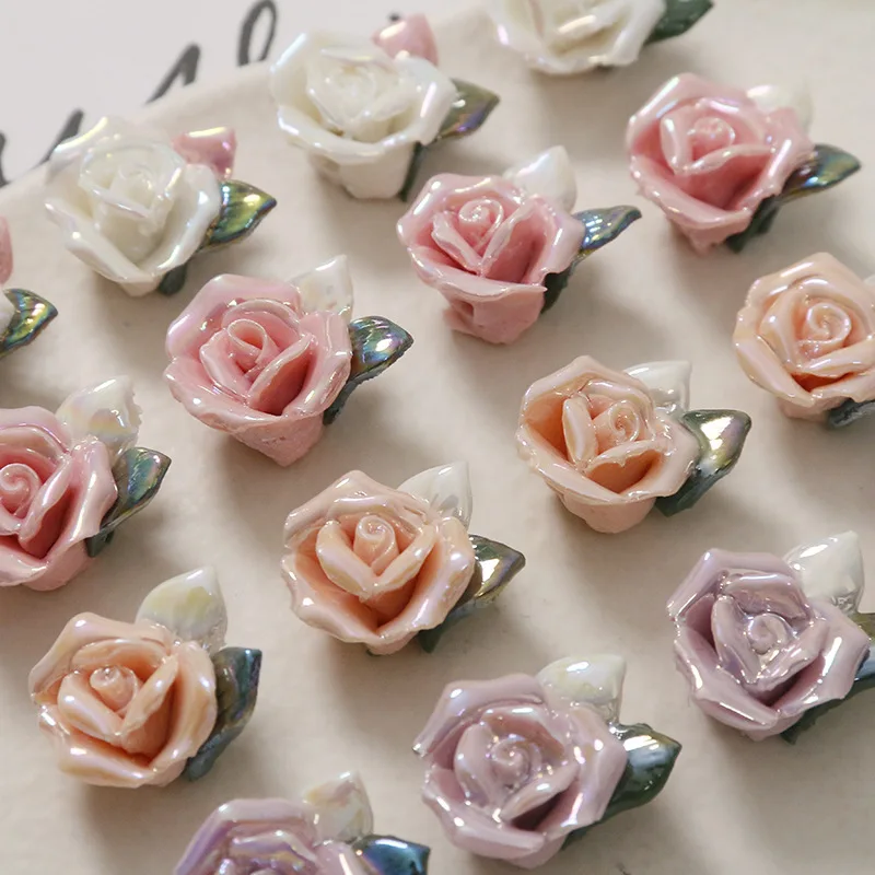 Керамични Перфорирана във формата на Цвете, Роза Фантазия Елегантни и универсални аксесоари 
