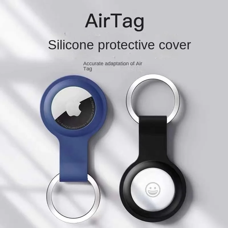 Оригинален Течен силиконов защитен калъф за AirTag, защитна броня за Apple AirTags, ключодържател за проследяване, обтегач Llavero - 3