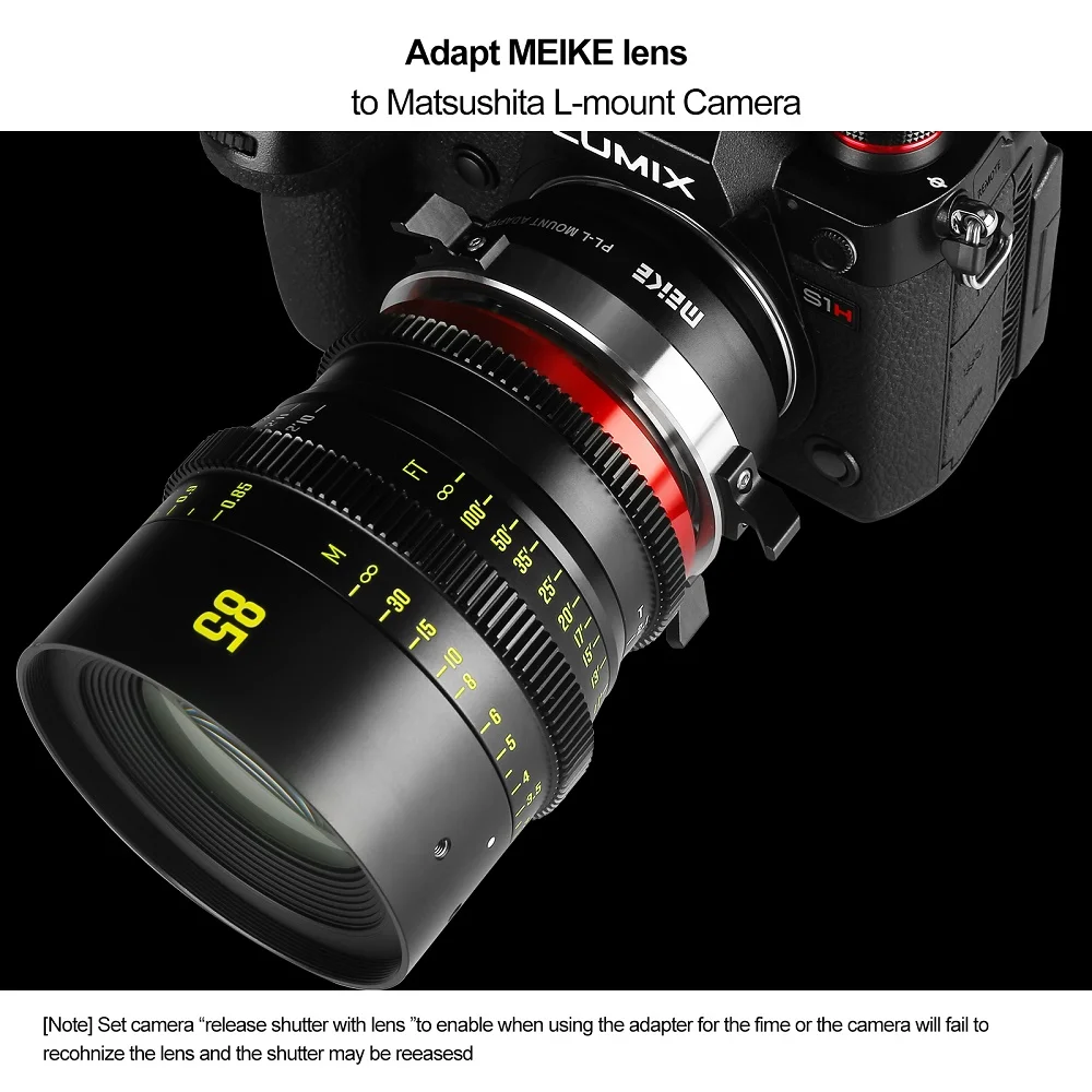 Преходни пръстен за ръчно кинообъектива Meike PL-L, за да кинообъектива ARRI с монтиране PL до фотоапарати Panasonic, Sigma Leica с затваряне на L S1H S1 S5 S1R FP - 3