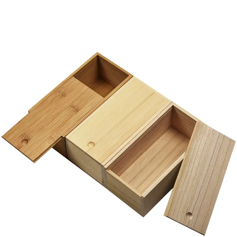 Реколта дървен материал Тунга, Борова дървесина, Бамбук Дърво, Опаковане на Подаръци, Различни прибиращи кутии за съхранение могат да бъдат персонализирани с различни размери - 1