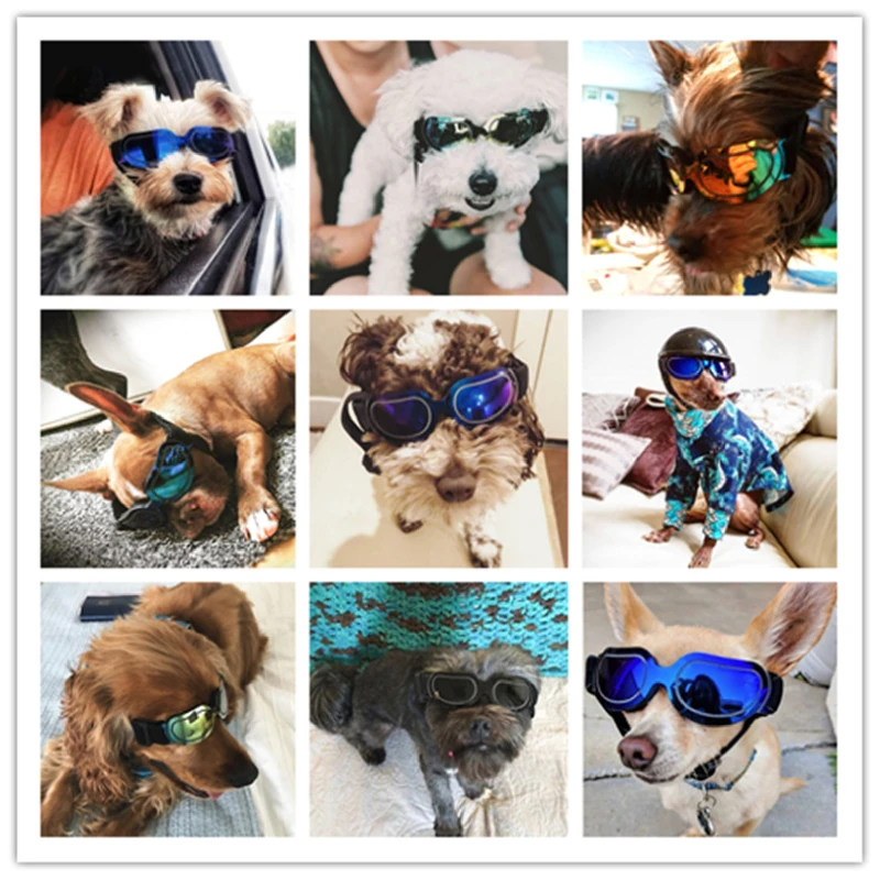 Слънчеви очила за домашни кучета, Регулируеми очила за малки, Средни и големи кучета, котки, кученца, Слънчеви очила, Очила за кучета на открито, играчки за домашни любимци - 1