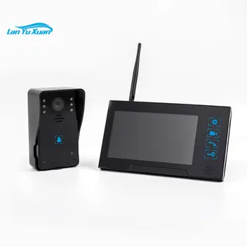 Безжични видео домофон със 7-инчов цифров TFT-екран 2,4 Ghz 