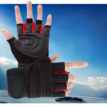 Велосипедни ръкавици, за УНИСЕКС ръкавици за половината от палеца, Спортни ръкавици за риболов на открито, ръкавици с плъзгане ударопоглъщащ покритие, спортни ръкавици