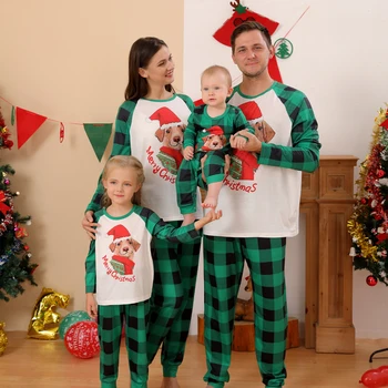 Весела Коледа, еднакви комплекти за семейството, Пижамный комплект За възрастни и деца, комплект от 2 теми, Пижами, Детски Плъзгачи, Комплекти дрехи за Коледното Семейството