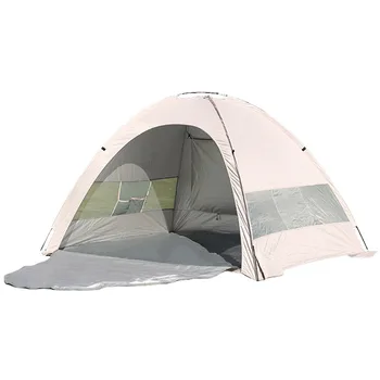 Всплывающая Быстрооткрывающаяся плажна палатка за 1-2 човека със защита от комари, UV-защита, Автоматичен преносим чадър за нощуване на открито, Окото завеса