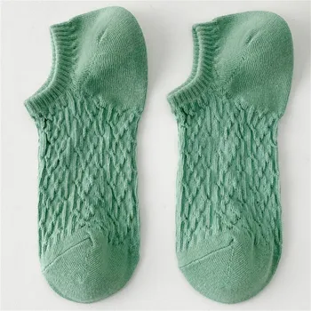 Дамски Удобни чорапи дишащи-лодка цвят на Тестени изделия, женски пухкави чорапи-чехли с