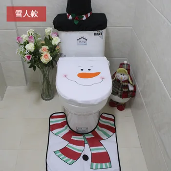 Декорация на Седалките тоалетни Принадлежности на Дядо Коледа за дома Коледен подарък за Коледа на Нов Сладък Творчески Подложка за баня Коледа
