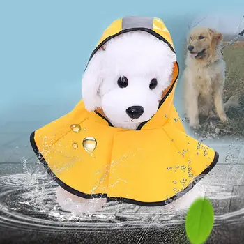Дъждобран За домашни Кучета С Светоотражающей Ивица, Дизайн С Качулка, Дишаща Облекло за дъжд За Кучета, Дъждобран За домашни любимци, Дъждобрани За Кучета