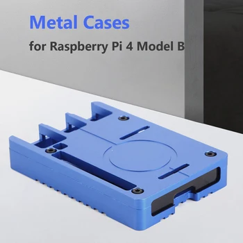 За Raspberry Pi 4 Модел B Корпус на пасивното охлаждане от алуминиева сплав, черен корпус, Метален корпус, Метална обвивка, Защита на корпуса