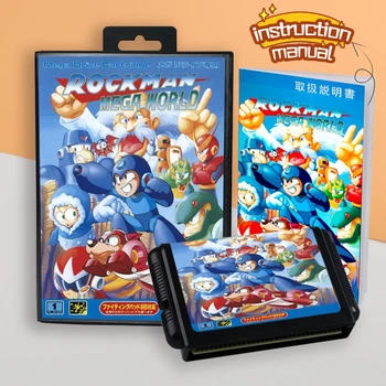 за Rockman - Mega World Japan корица 16-битова игра на карти MD с ръководството на потребителя (1 комплект) за конзоли Sega Genesis Megadrive