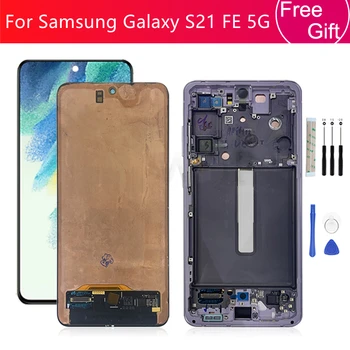 За Samsung Galaxy S21 FE 5G LCD дисплей G990B G990U G990W Дисплей LCD-дисплей със Сензорен екран Дигитайзер В Събирането + Смяна на Обхвата на резервни Части за Ремонт на