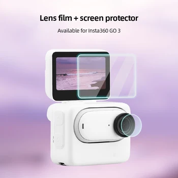 Защитно фолио От Закалено Стъкло HD За Insta 360 GO 3 Защита на Дисплея От надраскване Водоустойчив Филм За Видеокамери с Твърдост 9H