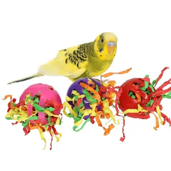 Играчки за птици, Многоцветен Топка За тренировка на Папагала, Папагал, Папагал, Неразлучник, Устойчиви На Укусам Игрови Аксесоари