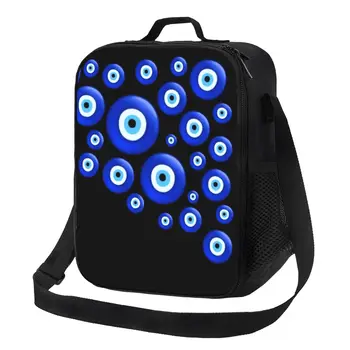 Изработена по поръчка чанта за обяд Evil Eye, Дамски Топло чанта-хладилник, Изолирани Обяд-апарати за ученици в училище