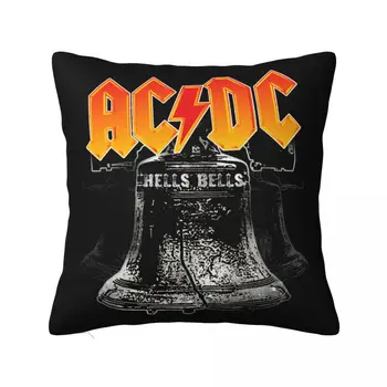 Калъфка за възглавница от полиестер с принтом AC-DC Hells Bells, Декор, калъфка за покрива възглавница, Домашна светкавица 45 * 45 см