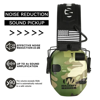 Камуфляжные Тактически Електронни слушалки за стрелба Защита на Слуха намаляване на шума подобрение на звука За Лов Стрелбище