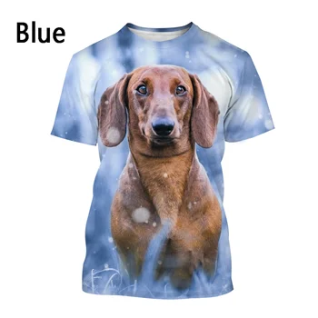 Лятна тениска на марката BIANYILONG, Мъжка мода, Куче, 3D печат, Забавни животни, Ежедневни Риза с къс ръкав за кучета, Върхове
