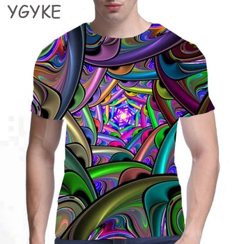 Лятна тениска със звездите и забавно нощното небе с къс ръкав, космическа 3D облекло, тениски, мъжки ежедневни модна тениска с дизайн на 