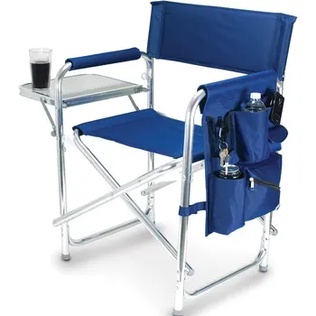 Модерен Лека алуминиева рамка, синьо спортно стол с подлакътник и чанта за носене (19 X 5) Произведено в Китай gm5662