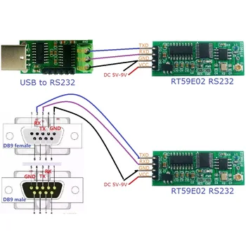 Модул за безжични радиоприемник 2400-2525 Mhz RS232 RF UART такса за WiFi ESP8266 NodeMCU КОМПЮТЪР със сериен COM порт Принтери