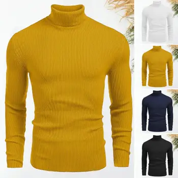 Мъжки потник, Пуловер с V-образно деколте, норковый пуловер, Свободен, с дълги ръкави, монофонични вязаный пуловер с дъното, Есен-зима, Нов стил